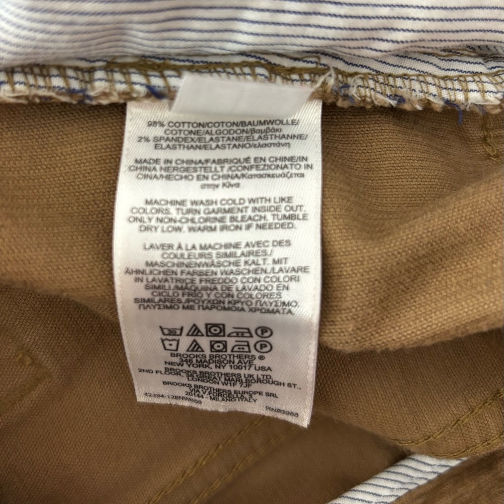 Brooks Brothers Corduroy Pants Men’s Size W34/L32 Brown - Picture 4 of 5
